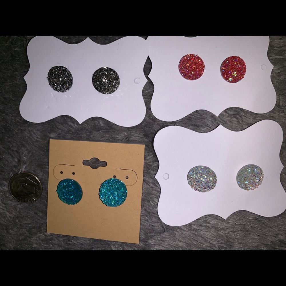 10 pr Gorgeous Druzy Earrings Lot!